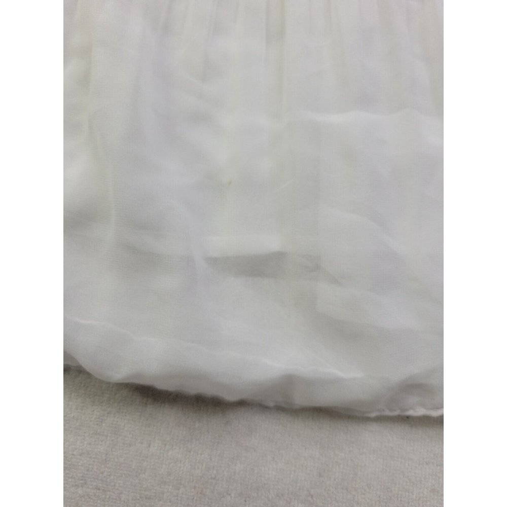 Ramy Brook Women's S White Lined Pleated Ruffle Tank Top Cropped READ - Picture 6 of 11